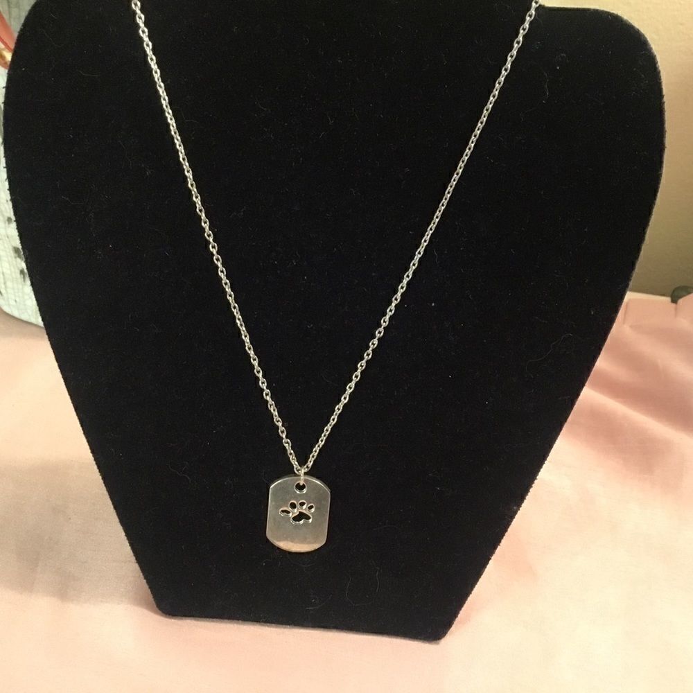Silvertone “Dog Tag “ Necklace